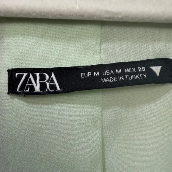 Zara Mint Green Cropped Blazer and Mini Skirt Set - Picture 4 of 5